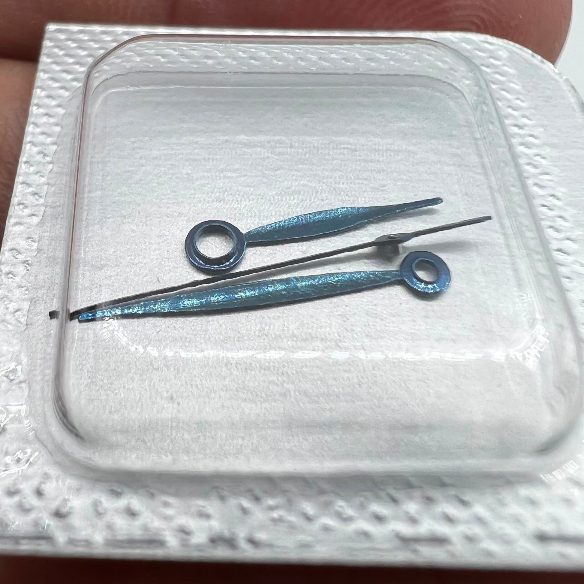 Blue baking finish watch hands, compatible with ETA 2892, 2824, and 2836 movements, precise fit and elegant style