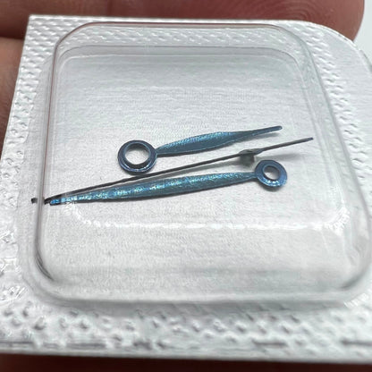 Blue baking finish watch hands, compatible with ETA 2892, 2824, and 2836 movements, precise fit and elegant style