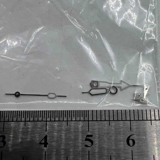 Aiguilles de montre lumineuses vertes argentées de 12 mm pour mouvement à quartz Miyota 0S20