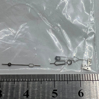 Aiguilles de montre lumineuses vertes argentées de 12 mm pour mouvement à quartz Miyota 0S20
