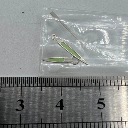 Green luminous arrow watch hands set, compatible with Miyota 2035, 2115, 2105, 2305 movements.