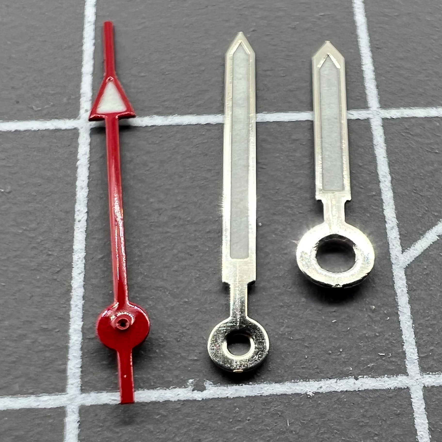 Red second hand and green luminous watch hands set for Miyota 2035, 2115, 2105, 2305 movements