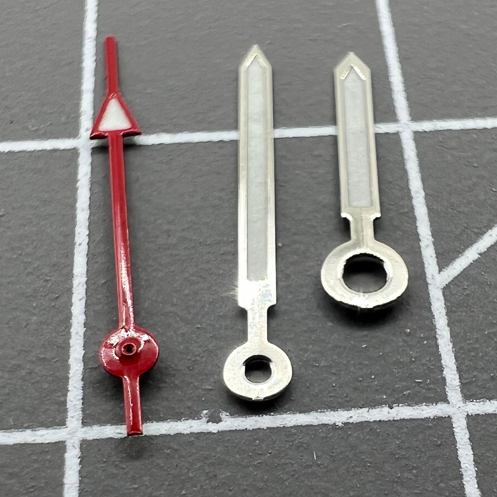 Red second hand and green luminous watch hands set for Miyota 2035, 2115, 2105, 2305 movements