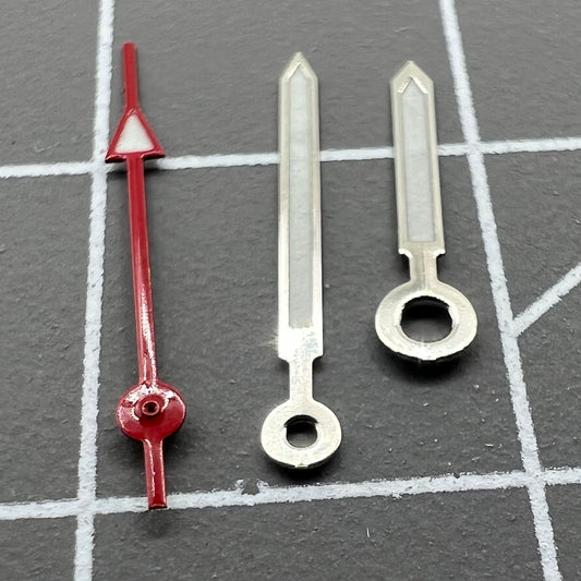 Red second hand and green luminous watch hands set for Miyota 2035, 2115, 2105, 2305 movements