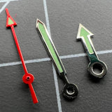 Arrow Shape Green Luminous Watch Hands Set for Miyota 2035 2115 2105 2305