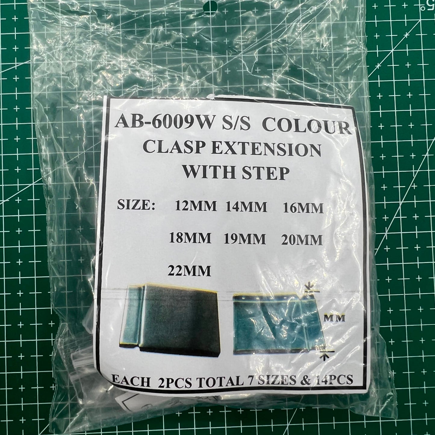 14PCS silver watch strap extenders with clasp, perfect for adjusting bracelet length.