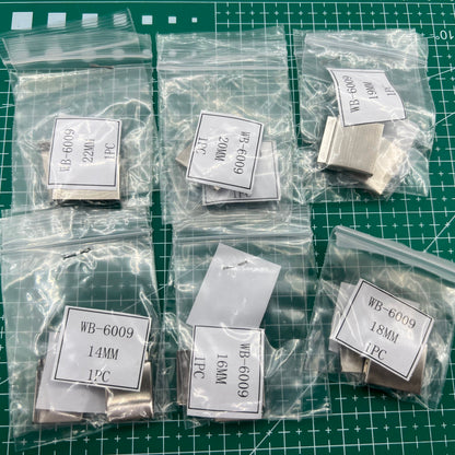 14PCS silver watch strap extenders with clasp, ideal for customizing bracelet length comfortably.