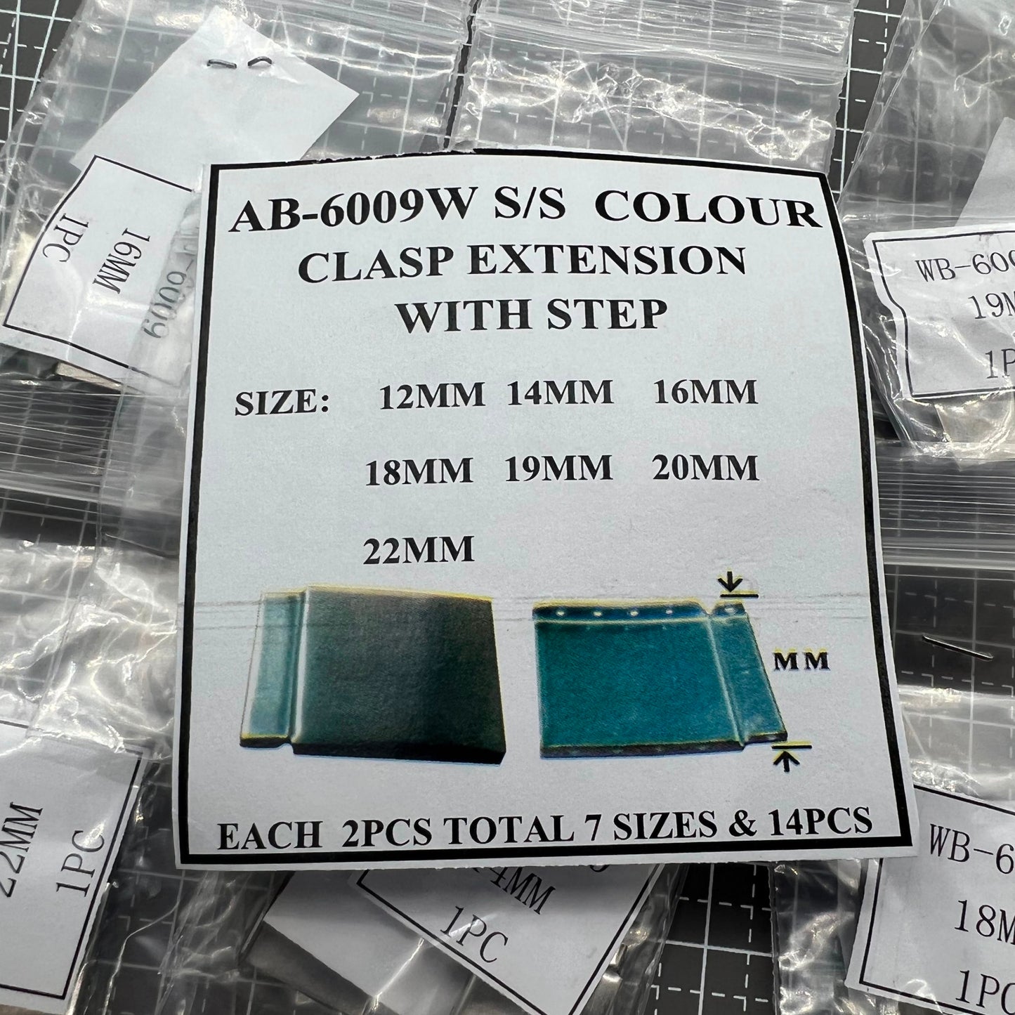 Silver watch strap extenders set with clasps, ensuring adjustable fit for multiple watch bracelets.