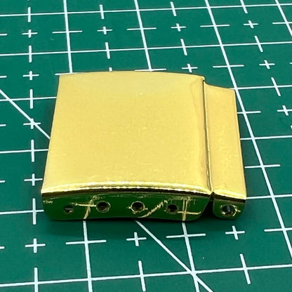 Set of 14 gold-tone watch strap extenders with clasps for adjustable bracelet length, compatible with multiple watch brands.