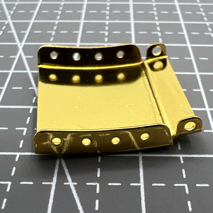 Set of 14 golden watch strap extenders with clasps, adjustable bracelet links for perfect fit and comfort.