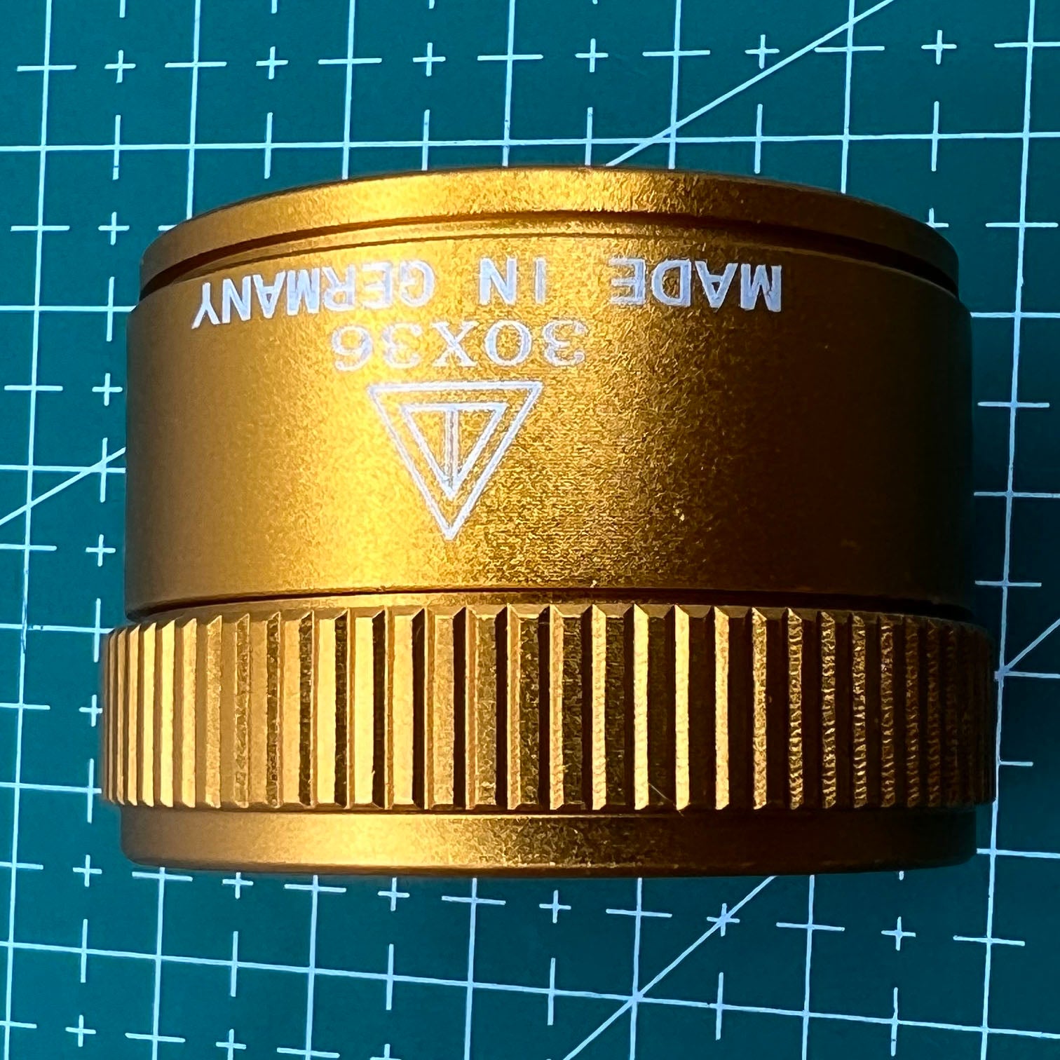 Germany Made Gold 30X Magnifier Loupe for detailed watch and jewelry repair precision.
