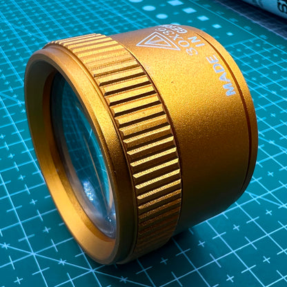 Loupe grossissante 30x en or fabriquée en Allemagne pour la réparation de montres, bijoux et outils d'horlogerie