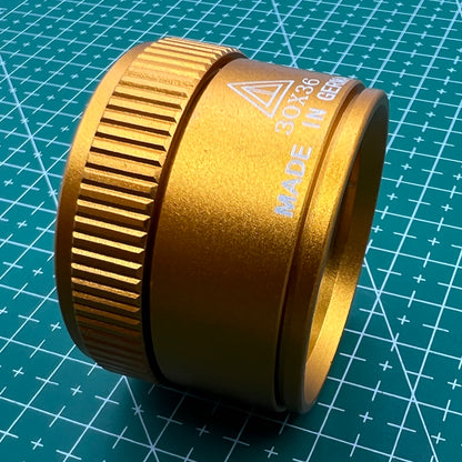 Loupe grossissante 30x en or fabriquée en Allemagne pour la réparation de montres, bijoux et outils d'horlogerie