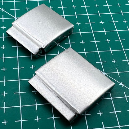 14PCS silver watch strap extenders with clasps, adjustable links for bracelet length, compatible with multiple brands.