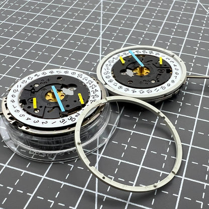 Swiss ISA 8162 quartz watch movement with date at 4, precise replacement for accurate timekeeping