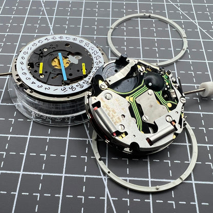 Original Swiss ISA 8162 watch movement with date at 4, quartz replacement for precise timekeeping