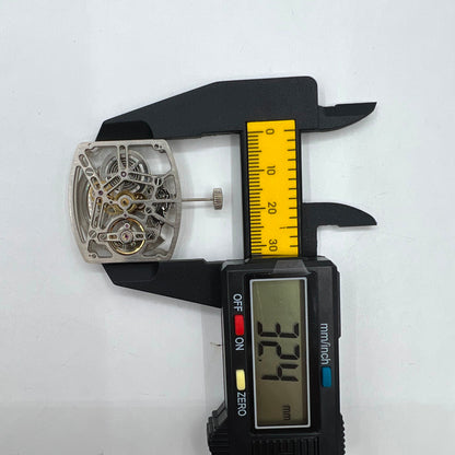 Mouvement mécanique automatique en forme de tonneau argenté HZ1C01A, fabriqué en Asie