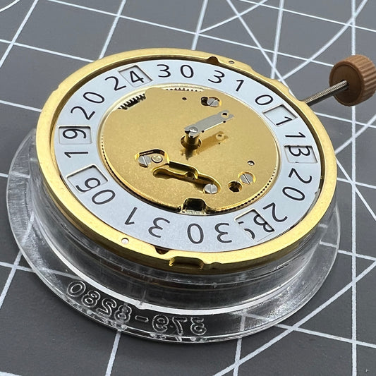 Swiss Made Ronda 6004B gold gilted quartz movement, precise watch accessory by Ronda.