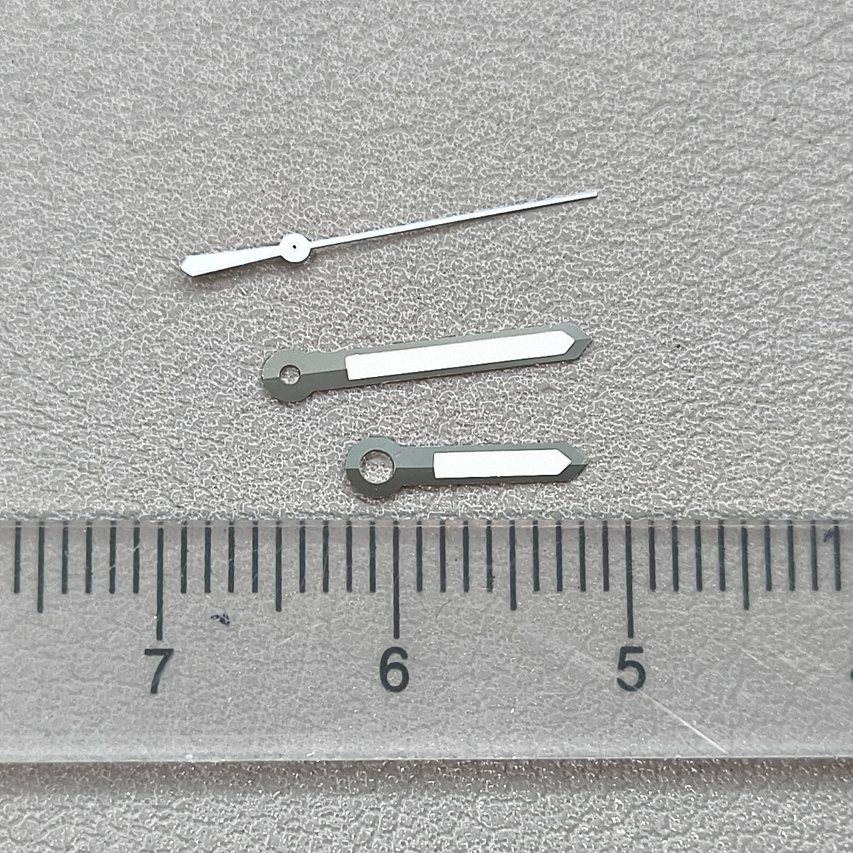 Modified Silver Trim Watch Hands Pointers for NH34 NH35 4R35 NH36 4R36 7S36