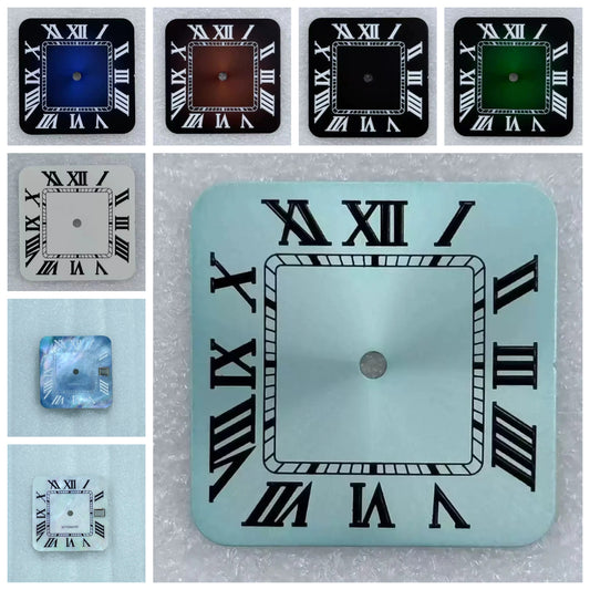 Personalized 27mm Square Roman Multicolor Watch Dial for NH35 NH36 Movement