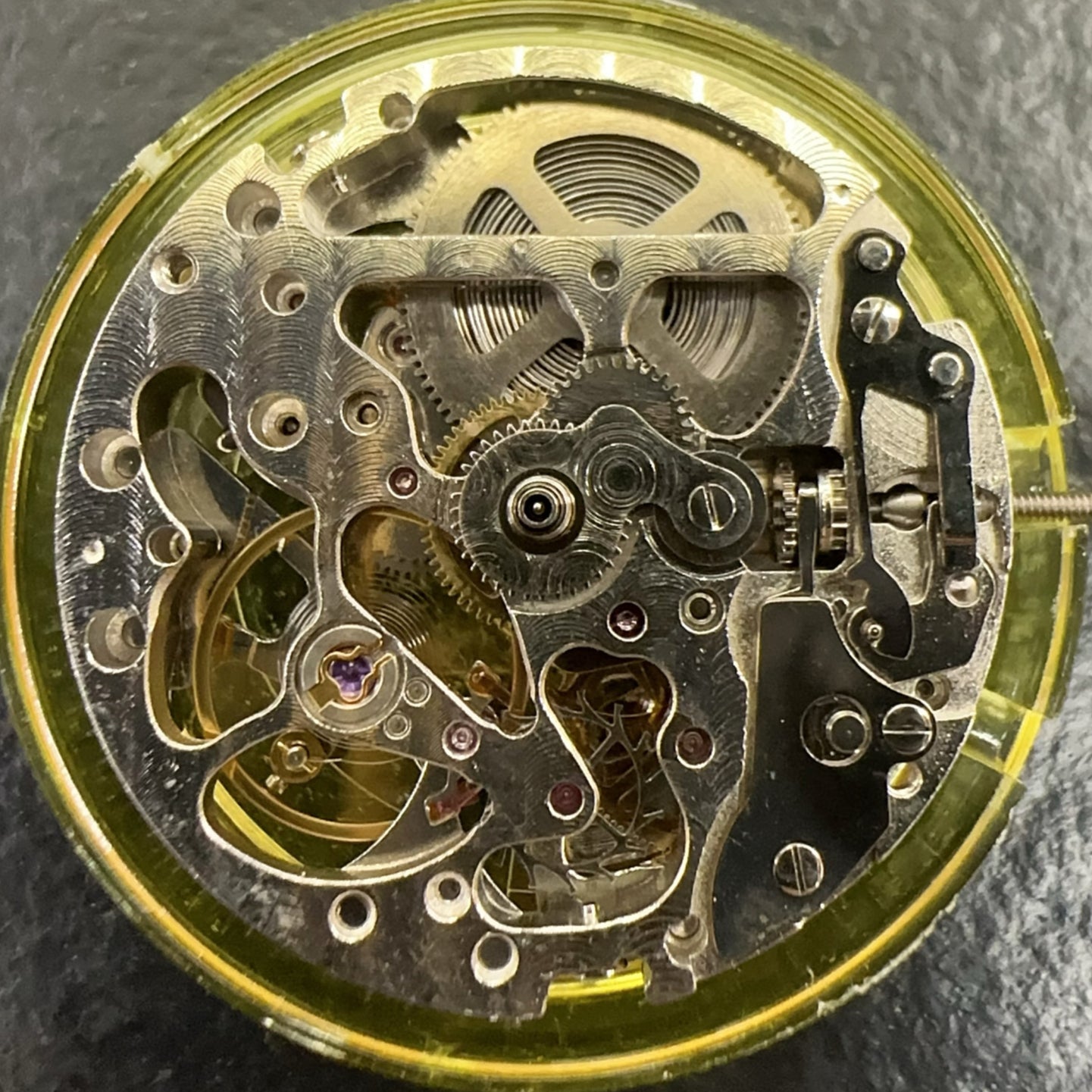 Mingzhu 7120 automatic watch part with hollow dial, mechanical movement, no calendar, 3 hands