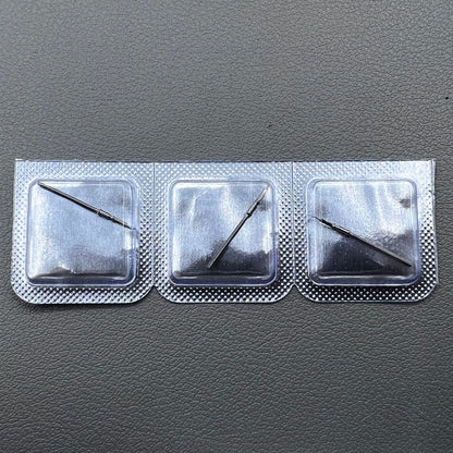 Set of 3 Swiss watch winding stems for ETA C07.111 mechanical movement, precision parts.