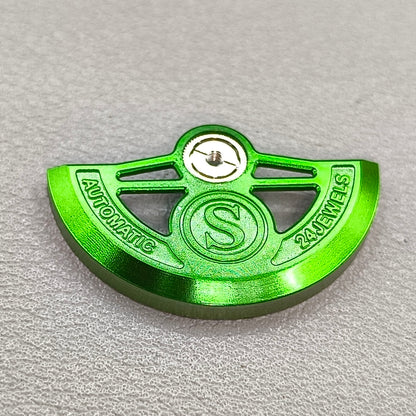 Green Hollow S Carved Modified Rotor Oscillating Weight for NH35 NH36 Movement