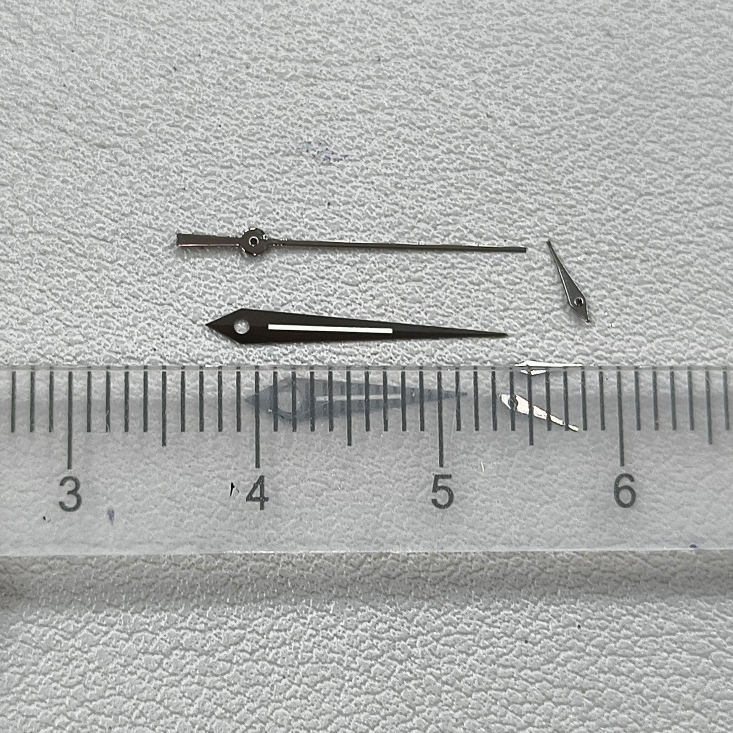 Luminous Polished Black 6 Pins Watch Hands for Ronda 5040B Quartz Movement