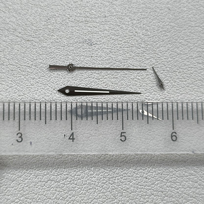 Luminous Polished Black 6 Pins Watch Hands for Ronda 5040B Quartz Movement
