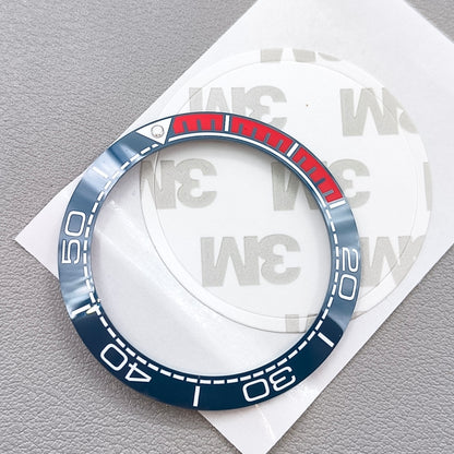 41.5mm/32.5mm Dark Blue Bezel Dark Red Font Ceramic Watch Bezel Insert
