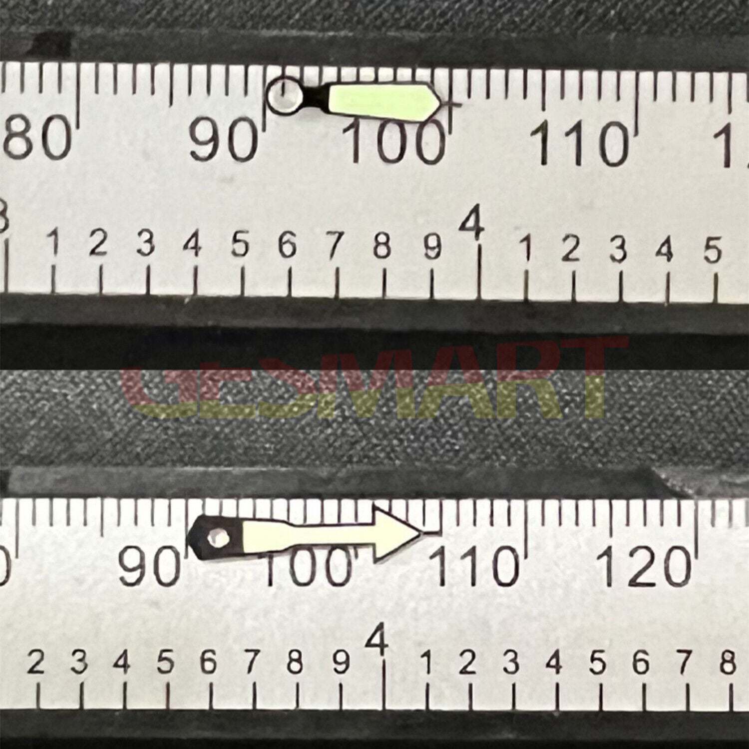 C3 Super Green Lume watch hands for SKX007 with NH36 movement, ensuring precise time visibility.