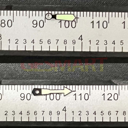 C3 Super Green Lume watch hands for SKX007 with NH36 movement, ensuring precise time visibility.