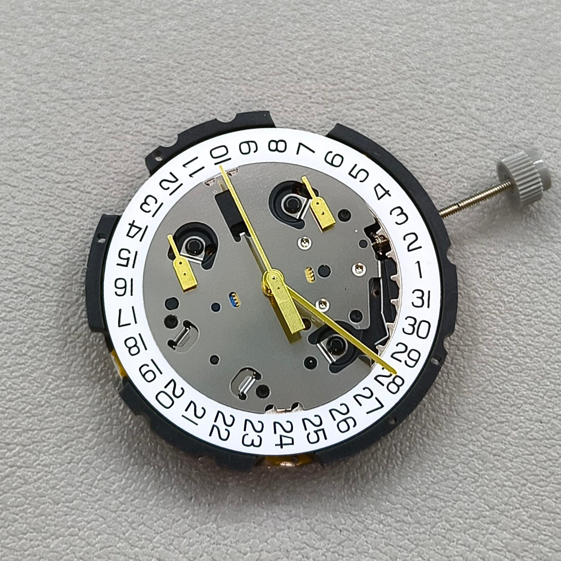 Swiss ETA G10.212 Watch Quartz Movement 3 Hands Date@4 White Disk