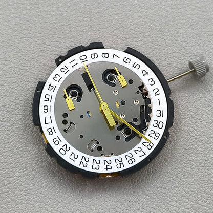 Swiss ETA G10.212 Watch Quartz Movement 3 Hands Date@4 White Disk