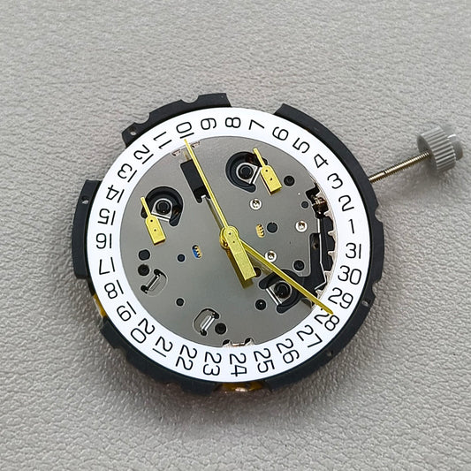 Swiss ETA G10.212 Watch Quartz Movement 3 Hands Date@4 White Disk