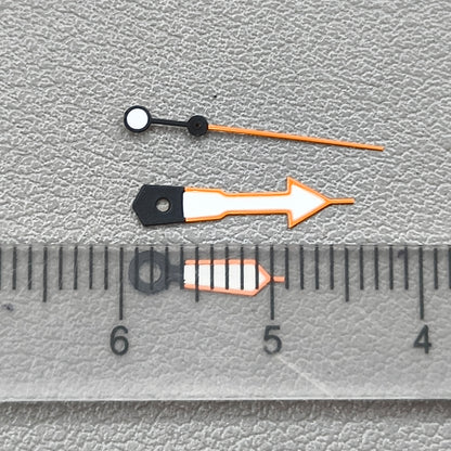 White Orange Border Green Luminous Watch Hands for NH35/NH36/4R/7S Movement