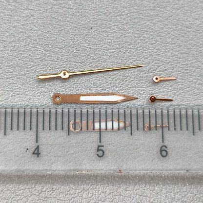 Typical Green Lume Rose Golden Trim Watch Hands for OS10 OS60 OS80 Movement Watch Part
