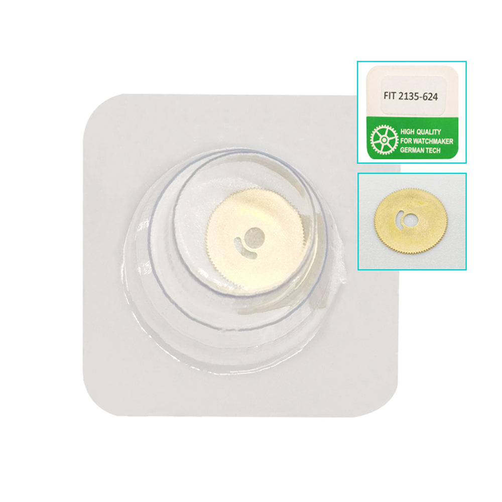 Generic Watch Parts 2135-624 date wheel with clear numerals, precise fit for 2135 movement watch repairs.