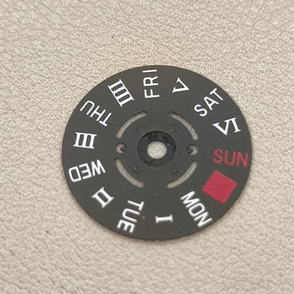 Black Roman /English Font Date Disk Wheel Week for NH36 Movement Crown@3.8