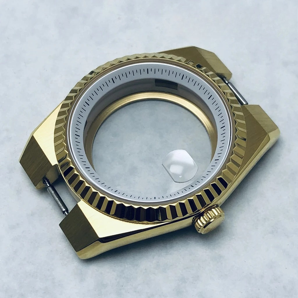 904L Black 40mm Land-Dwellwe Watch Case+Strap Sapphire Glass For NH34 NH35 NH36