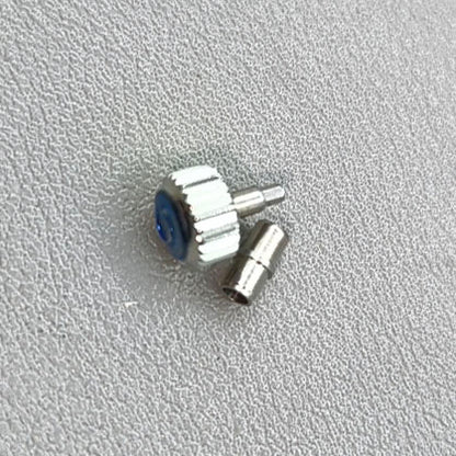 6.3mm Matte Silver Watch Crown with Tube for OMEGA Seamaster 300 Watch