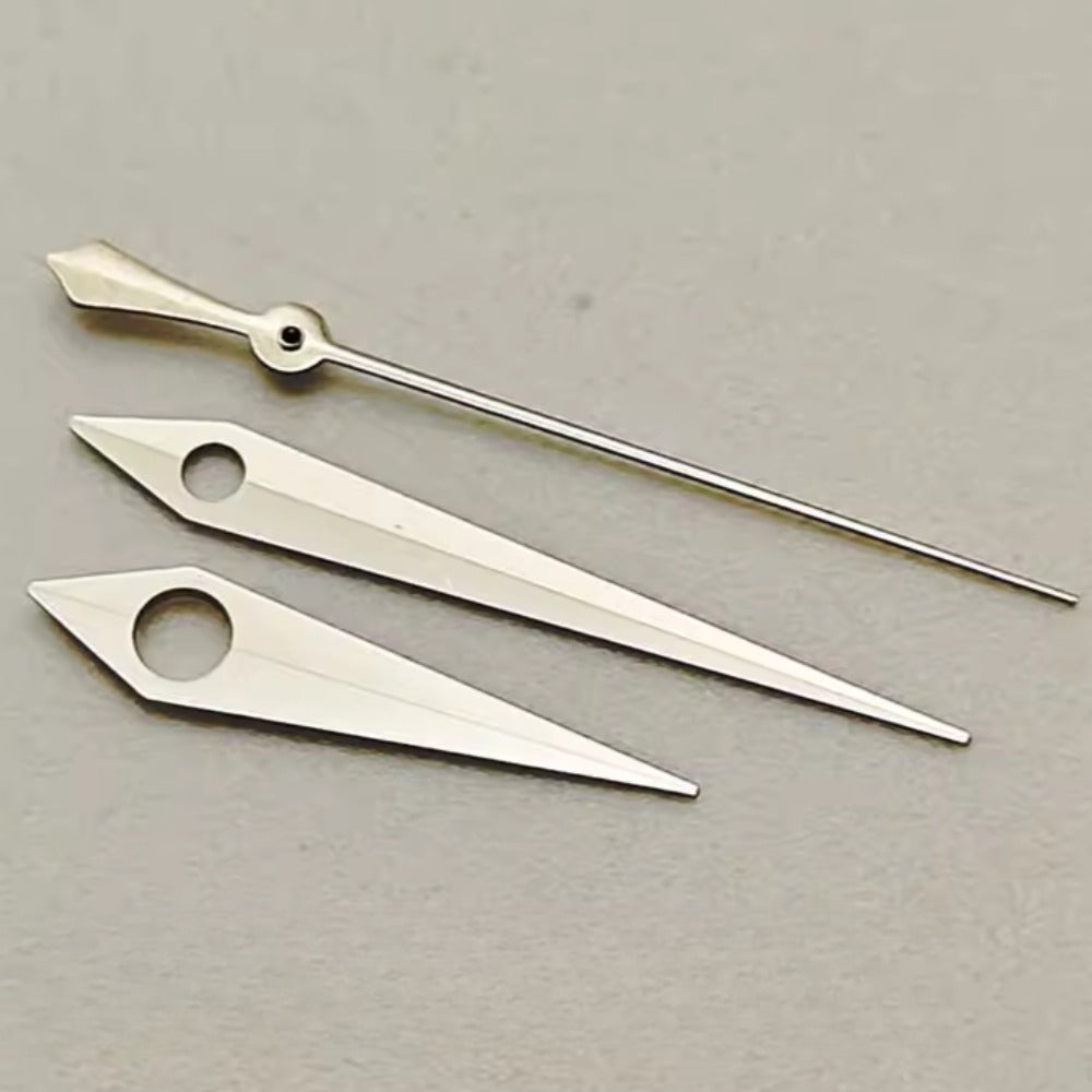 8mmx12mmx12.5mm Silver Trim Watch Hands Set for NH34 NH35 NH36 Movement