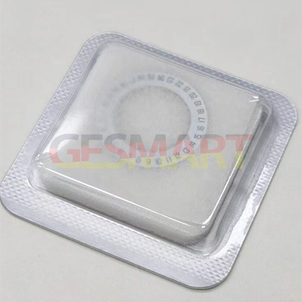 Swiss Made white date disk wheel for ETA956.412 watch movement, date display at 6 o'clock position.