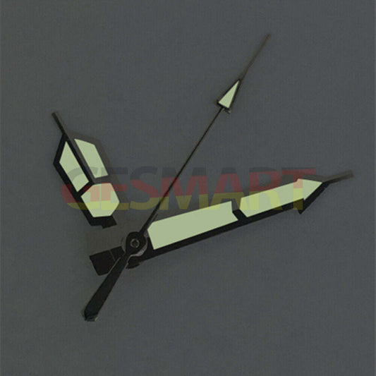 Aiguilles de montre classiques vertes luminescentes avec garniture argentée pour mouvements ETA2836/2824/2834/2846