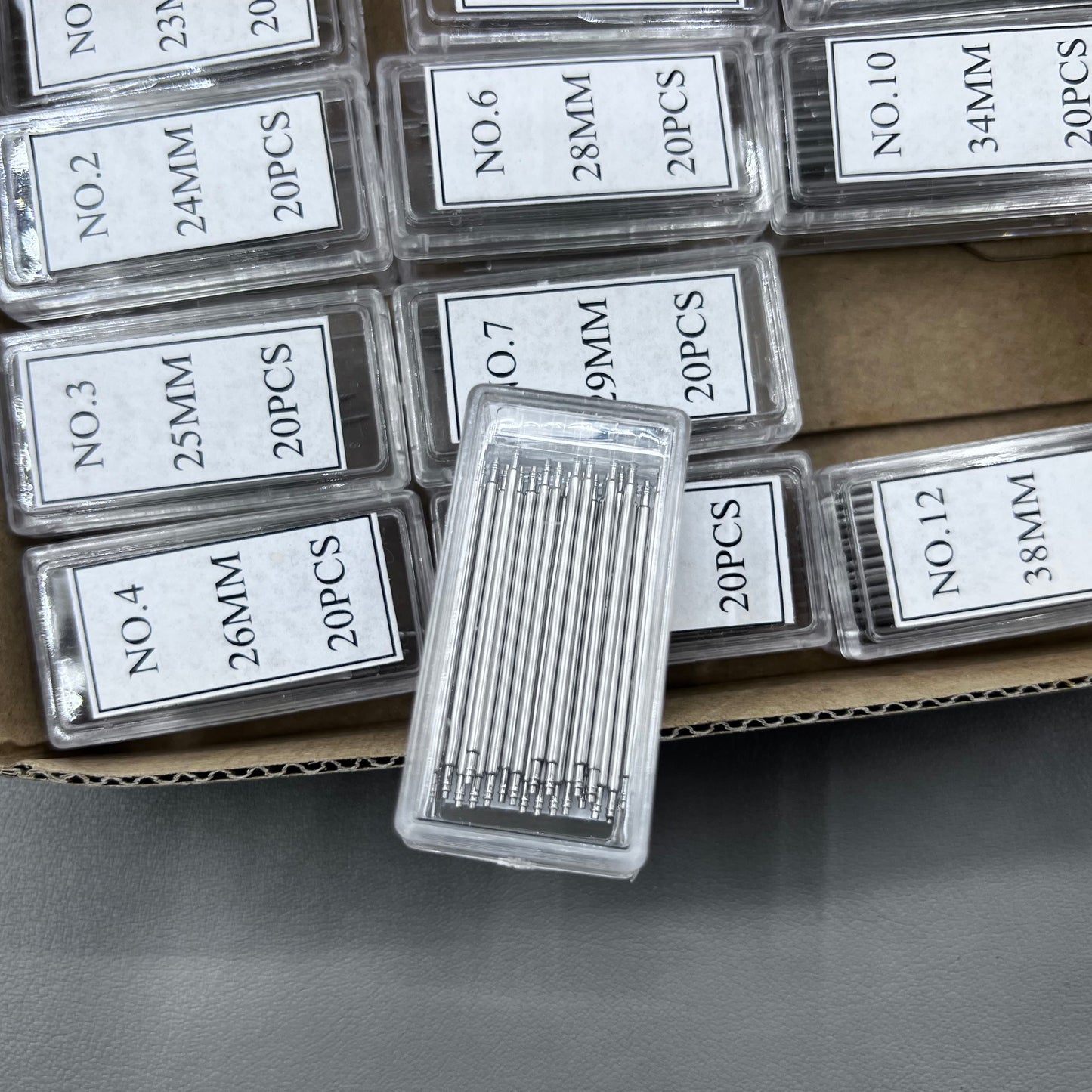 260 PIECES in Total 1.5mm Thick Extra Long Double Shoulder Spring Bar 23mm-40mm