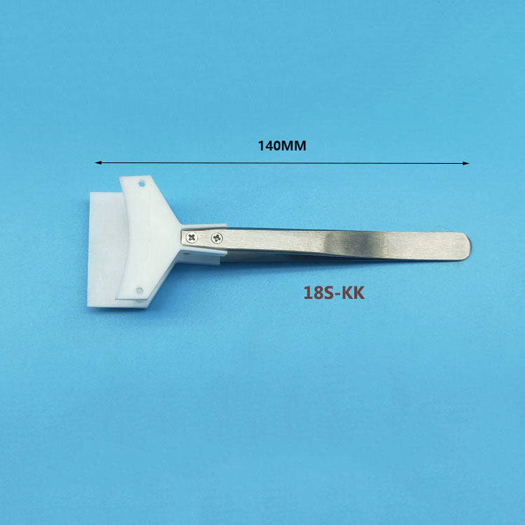 PTFE tweezers, heat resistant for safe watch repair and semiconductor wafer handling.