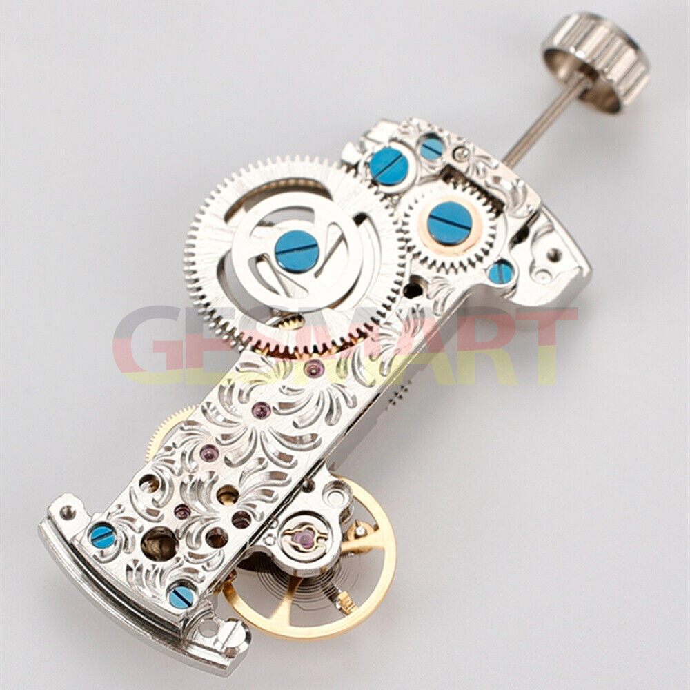 Asian LG0801BS silver long pendulum wheel watch accessory featuring automatic mechanical movement and intricate design.