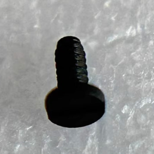 Set of 3 black short balance wheel screws with splint for 8500A movement watch repairs.