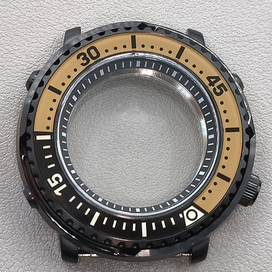 43mm Watch Case Sapphire Fit NH35/36/38 4R36 For Mod Mini Tuna Canned C3 Bezel