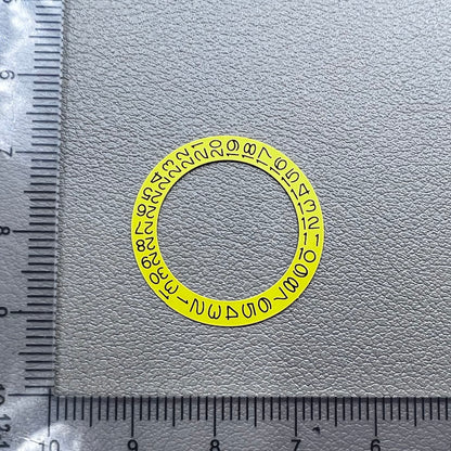 Yellow Background Date Disk Wheel Date Wheel for NH35 NH36 Movement Date@3
